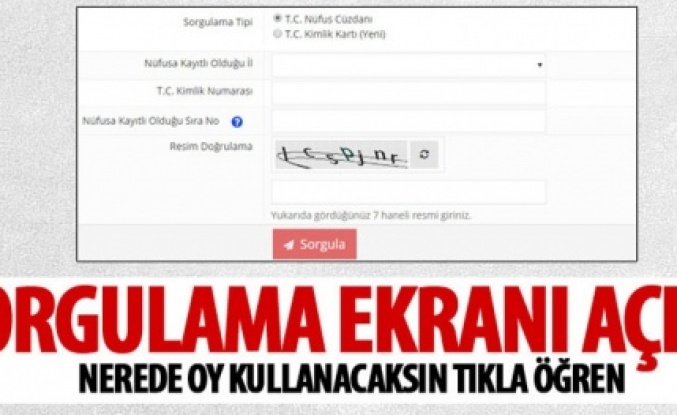 YSK Seçmen sorgulama portalını açtı